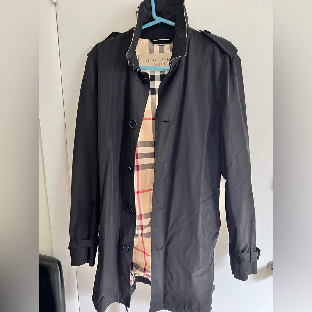 Burberry Brit Black Jacket with Classic Check Lining